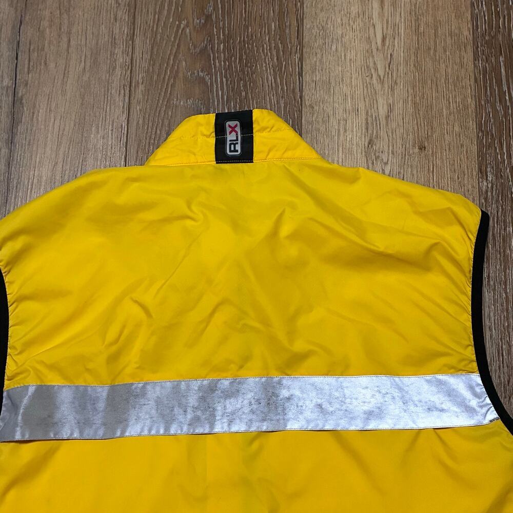 VTG Polo RLX Sport Reflective Bright Running Cycling Visibility Vest Yellow XL - Picture 4 of 8